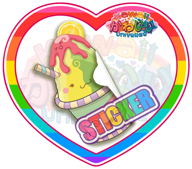 Cute Frozen Lemon N Lime-ade Sticker - Heart (646x646)