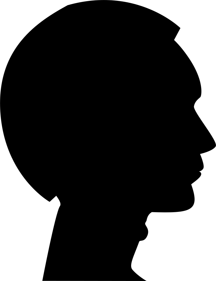 Male Hair On Man Head Side Silhouette Comments - Silhouette (1024x1024)