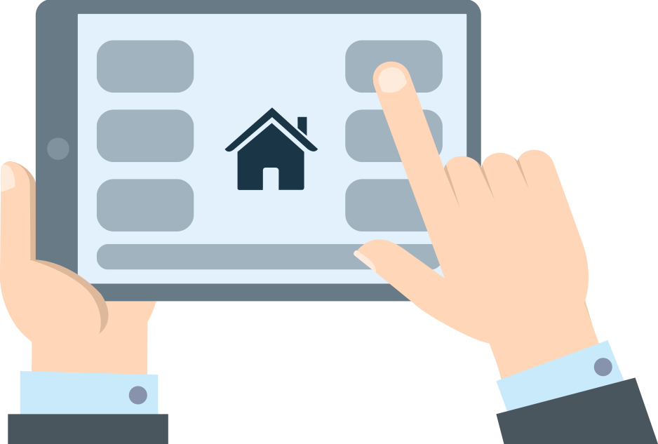 Home Automation Tablet Illustration - Home Automation (938x633)