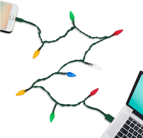 Merry Christmas Led Iphone Charger Cable - Light-emitting Diode (480x480)