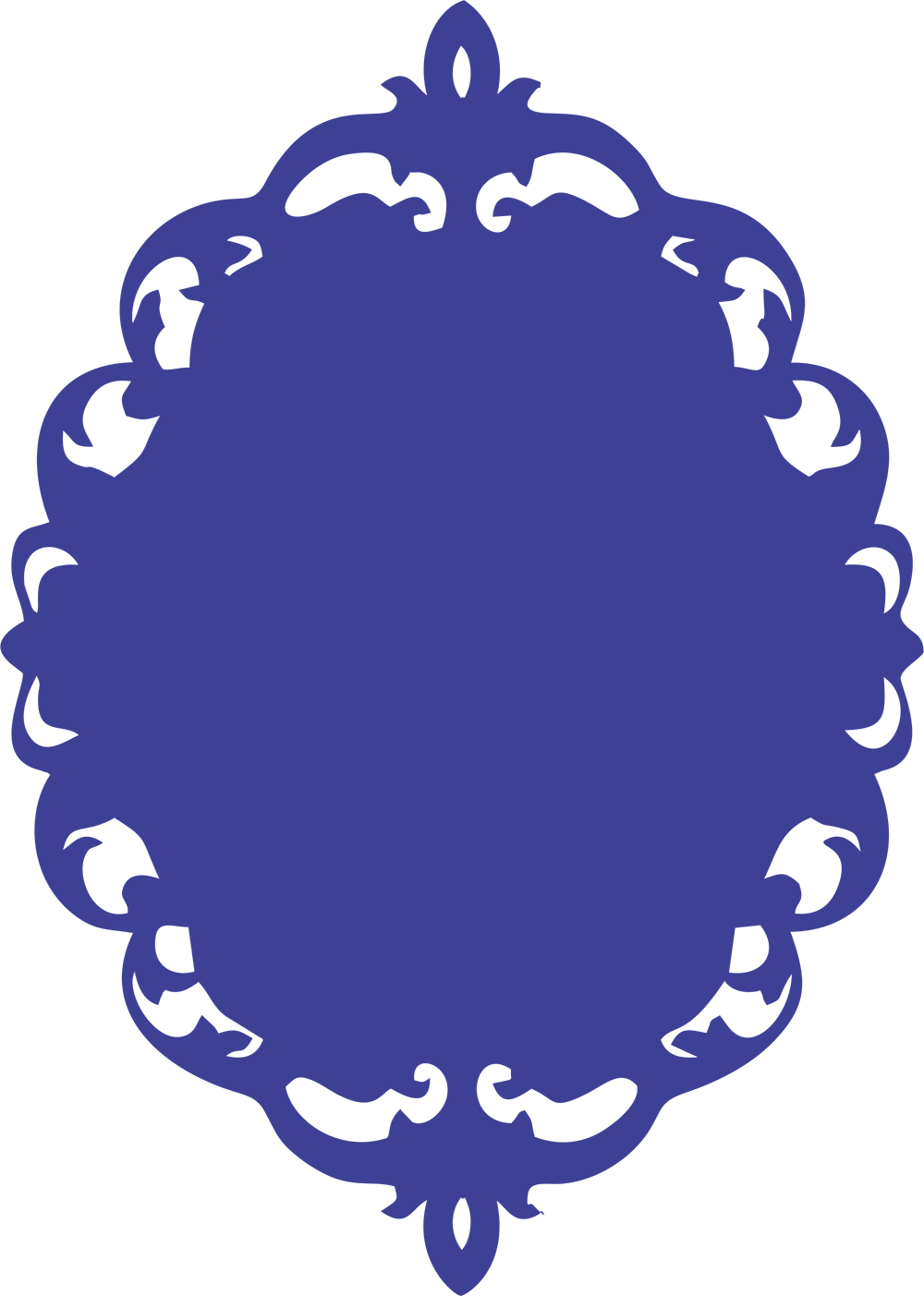 Cards - Vintage Frame Silhouette (1000x1403)