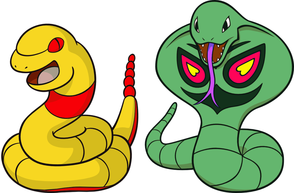Ekans And Arbok By High Jump Kick - Yellow Ekans (1024x671)