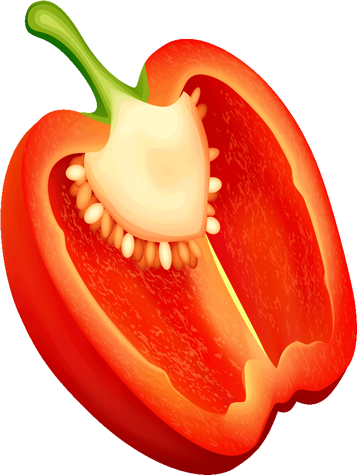 Pepper Clipart Red Fruit - Red Pepper Clipart Png (720x1280)
