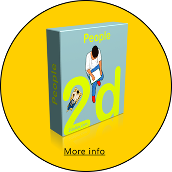 Top View People Palette - Circle (354x354)