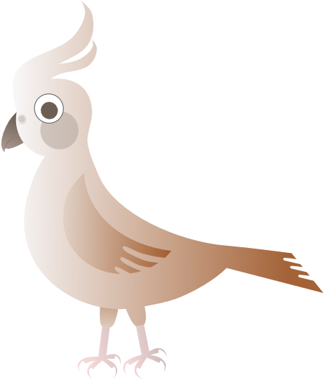 Umbrella Bird Clipart - Stilisierter Brown-vogel Grußkarte (555x555)