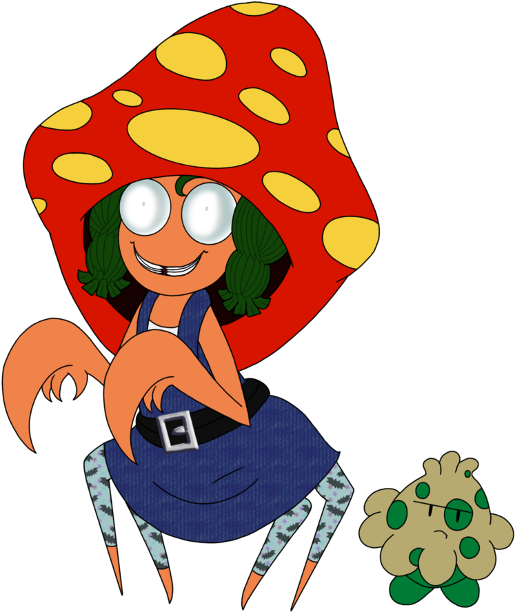 Prototype Parasect Girl And Shroomish Pet By Powerwing-amber - Paras (830x963)