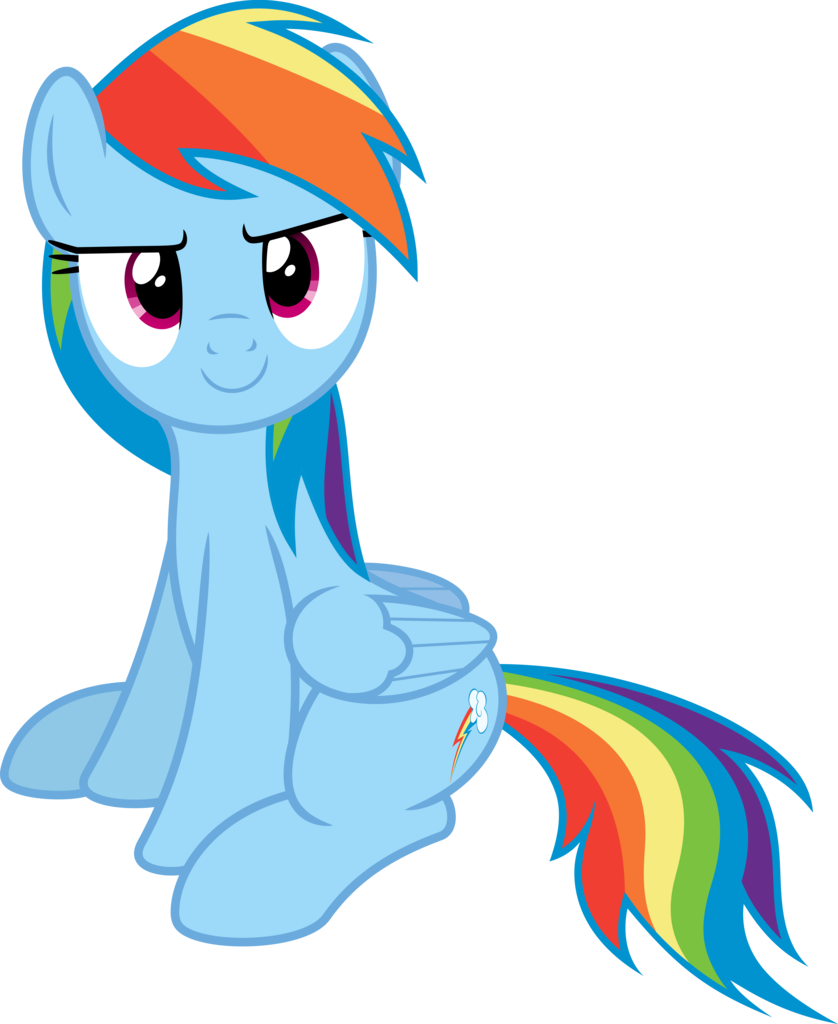 Absurd Res, Artist - My Little Pony Rainbow Dash Sitting (838x1024)