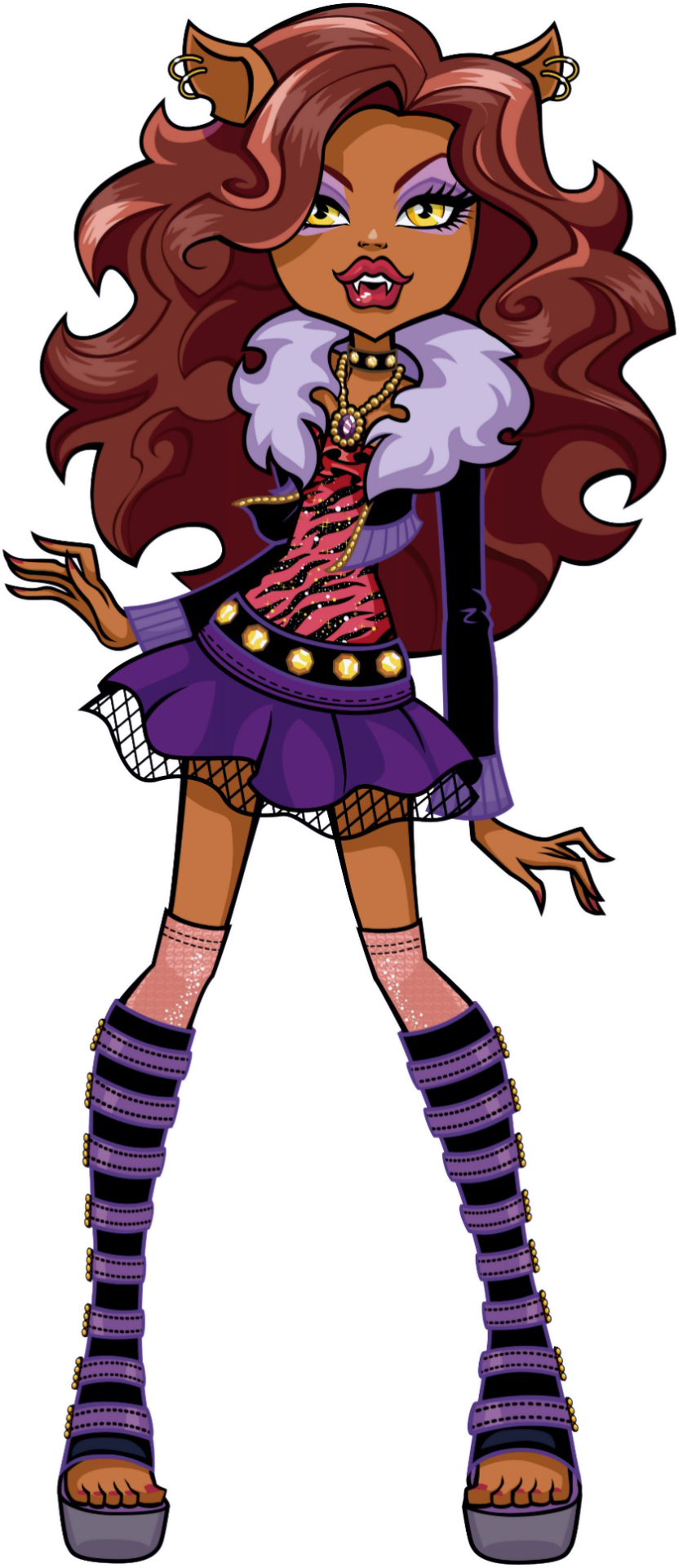 Confident And Fierce, She Is Considered The School's - Monster High Clawdeen Wolf (832x1920)