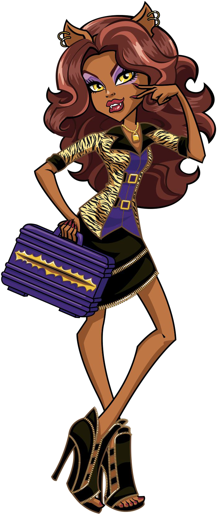 Confident And Fierce, She Is Considered The School's - Werewolf Girl From Monster High (694x1646)