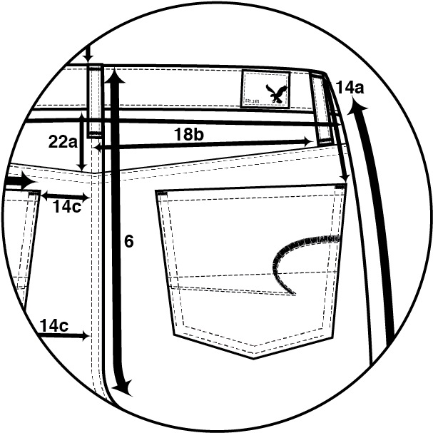 Technical Flats And Floats Designed For A Pair Of American - Slim-fit Pants (643x643)