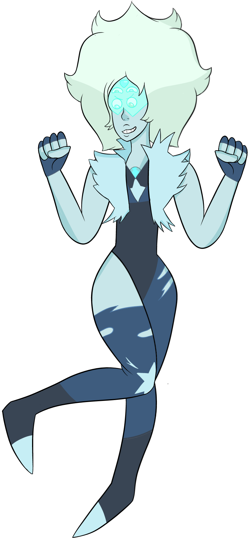 Blue Apatite Amedot Fusion She's Confident And Almost - Cartoon (893x1920)