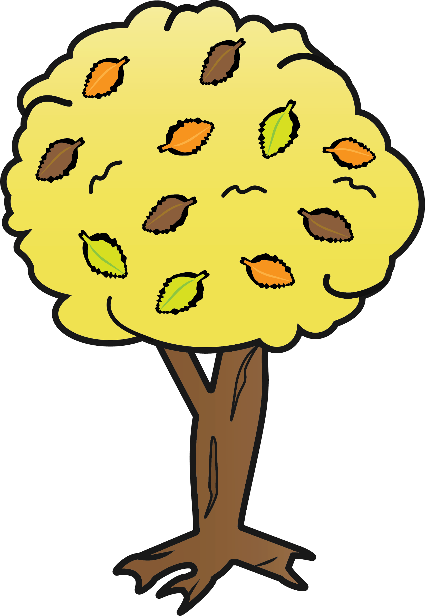 Big Image - Yellow Tree Clip Art (1656x2395)