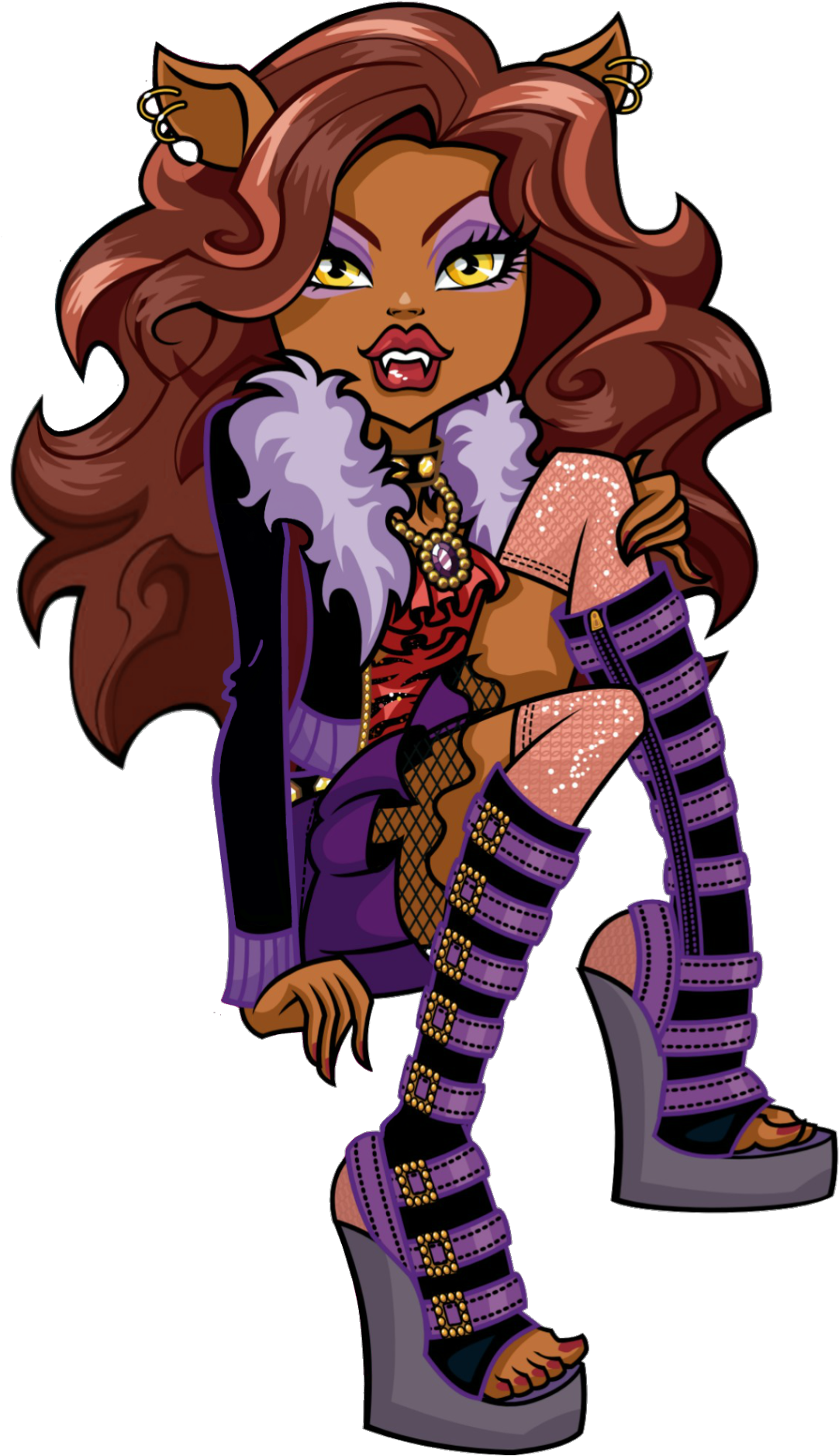 Confident And Fierce, She Is Considered The School's - Clawdeen Wolf Monster High Artwork (1112x1920)