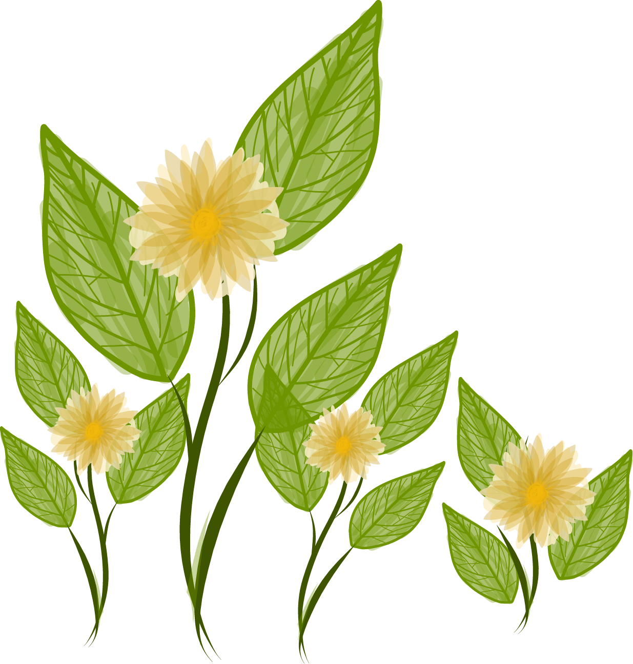 Flower Landscape Yellow - Yellow (1235x1296)