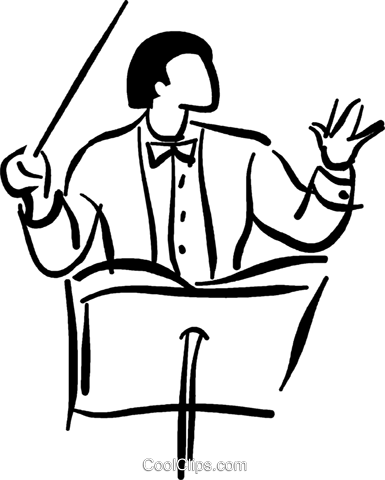 Conductor Royalty Free Vector Clip Art Illustration - Дирижер Пнг (385x480)
