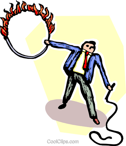 Man With A Whip And A Flaming Hoop Royalty Free Vector - Man With A Whip And A Flaming Hoop Royalty Free Vector (607x700)