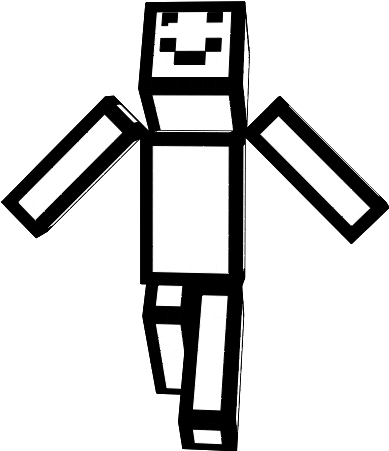 How To Draw Minecraft Pictures In Black And White - Minecraft (388x464)