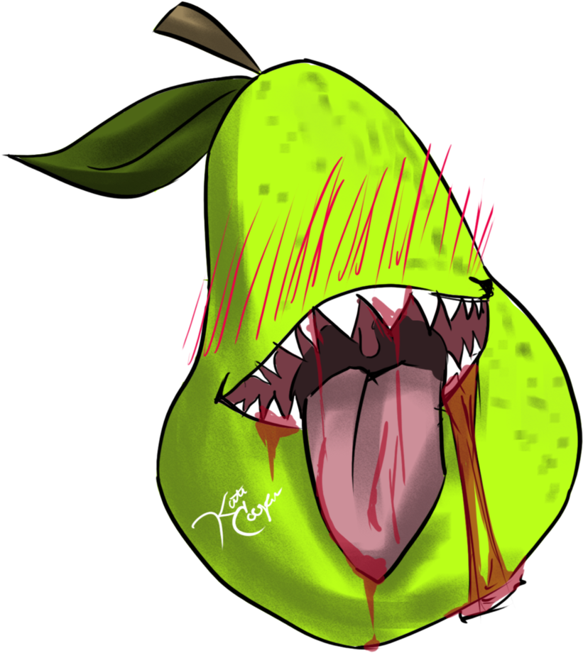 Pears Are Creepy By Wornox - Illustration (838x954)