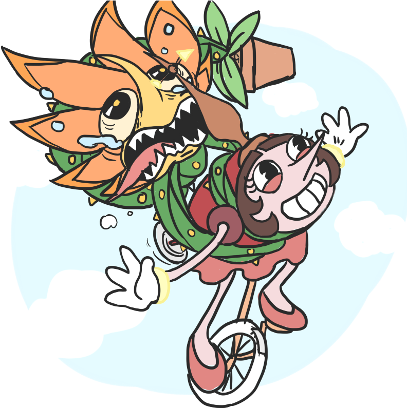 Hilda Shows Cagney The World By Neko-mirichan - Cuphead Cagney X Hilda (806x794)