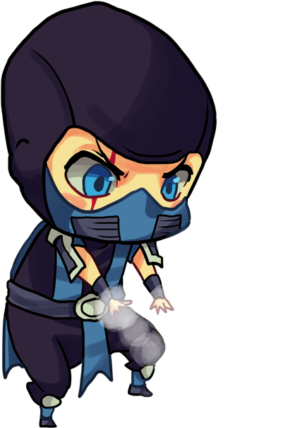 Freeze Freeze Freeeeze By Felipenero - Mortal Kombat Sub Zero Chibi (481x700)