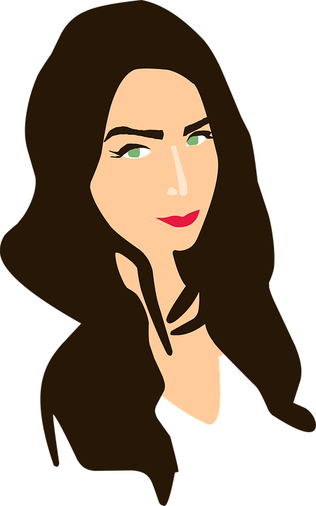 Cartoon Kissing Lips 15, Buy Clip Art - Long Hair (450x720)