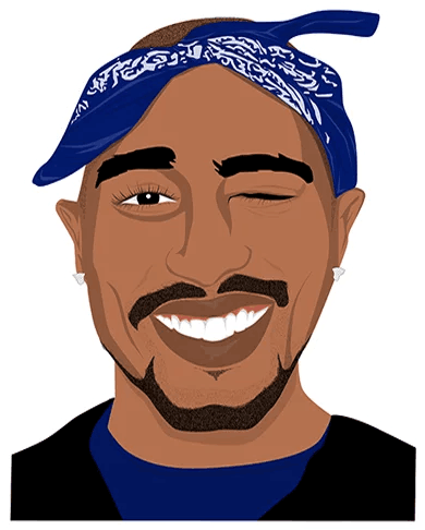 Tupac Shakur Sticker Rapper Telegram Clip Art - Tupac Shakur (512x512)