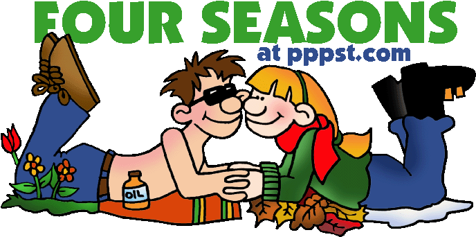 Seasons Clip Art Free - 4 Seasons Word Clipart (709x369)