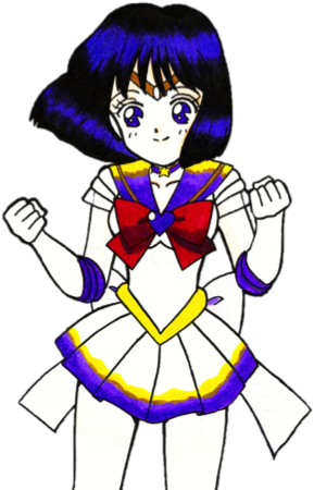 Super Crisis Sailor Saturn - Sailor Saturn Coloring Pages (330x461)