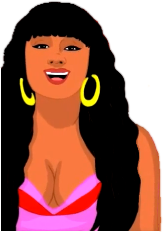 Share This Image - Nicki Minaj Photoshoot Cartoon (327x466)