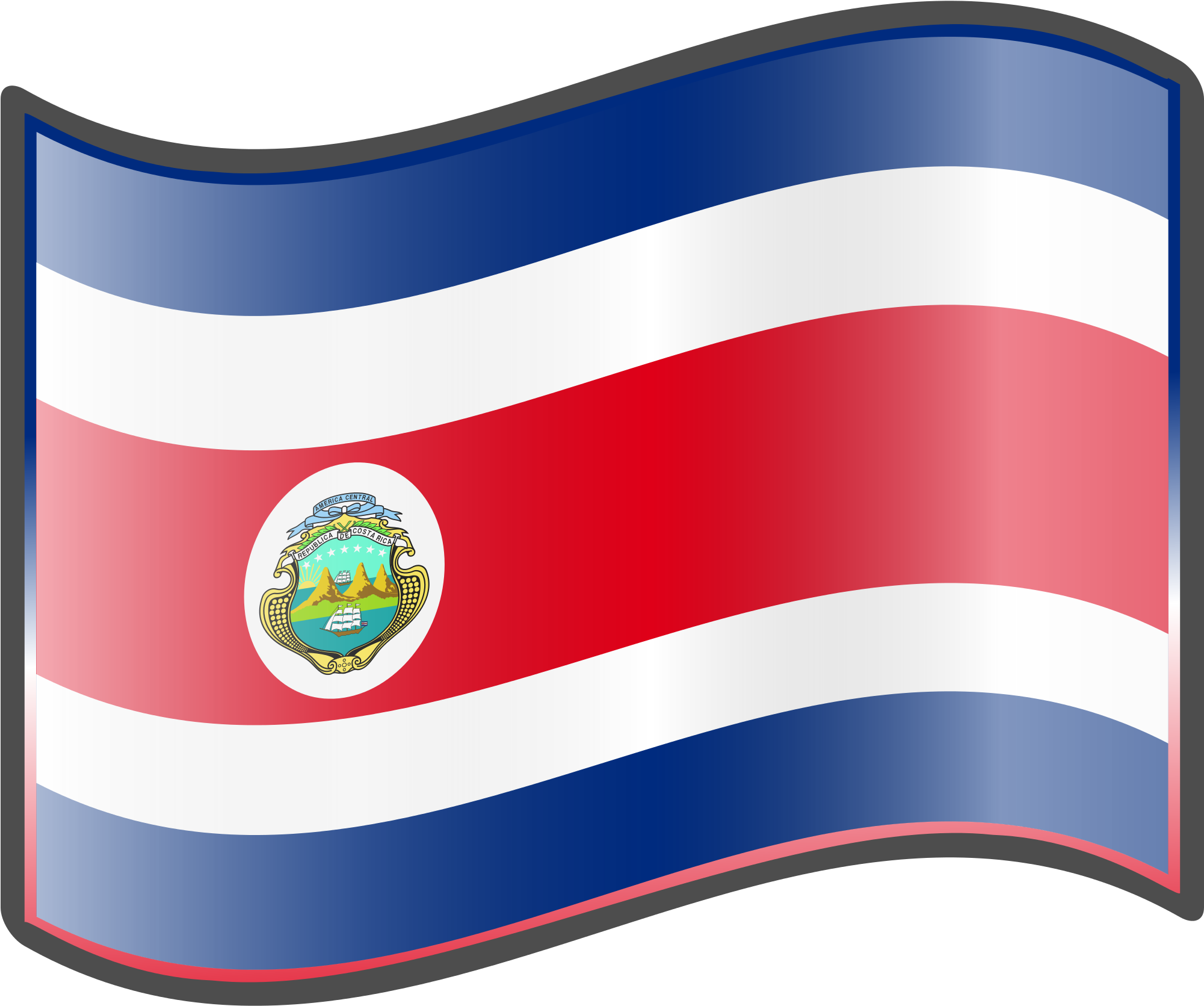 Open - Flag Of Costa Rica (2000x2000)