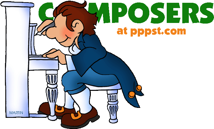 Claude Debussy Illustration - Composing Music Clipart (709x443)