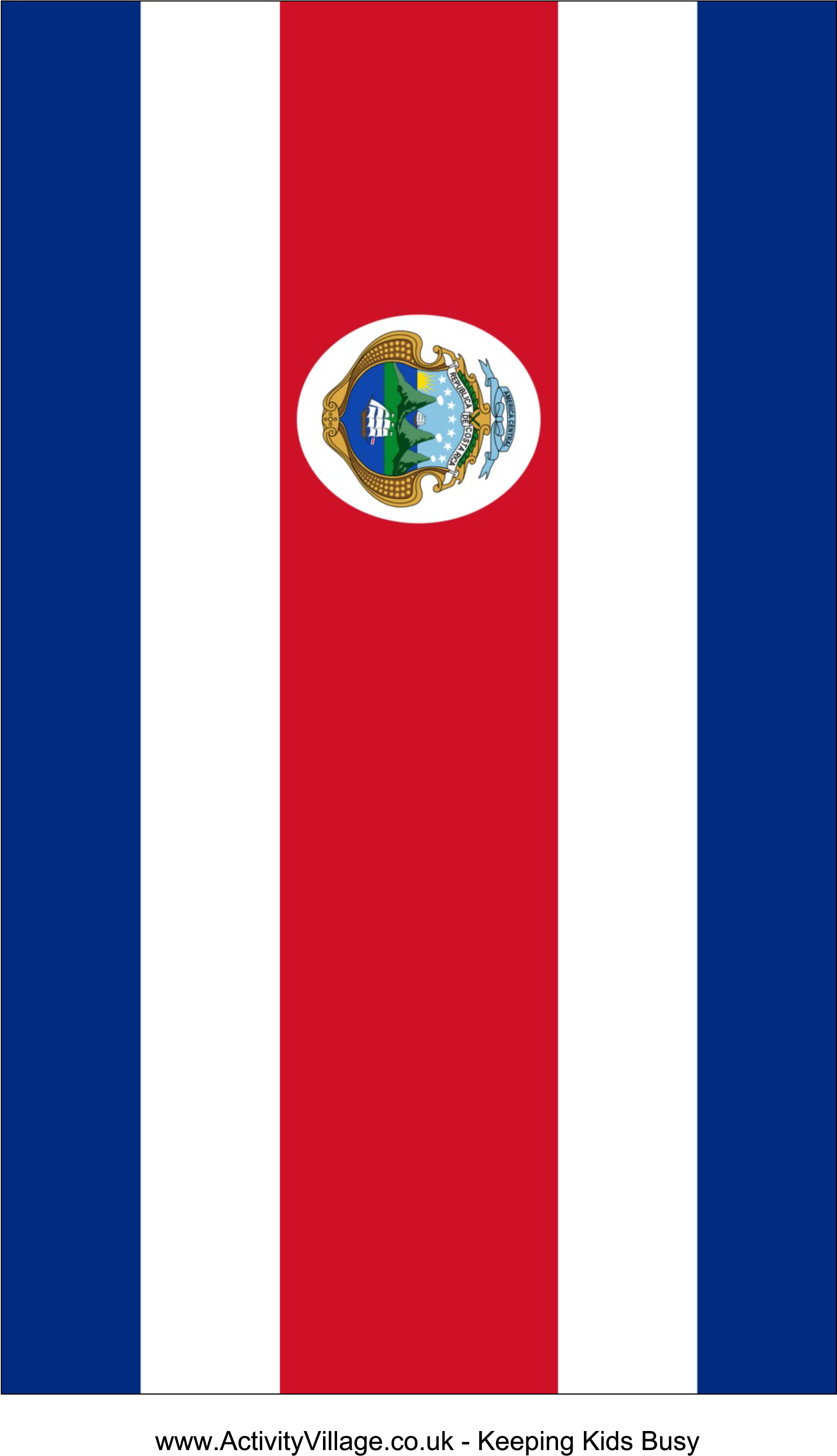Costa Rica Flag - Costa Rica Flag Small (2480x3508)