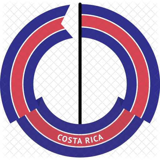 Costa, Rica, Country, Flag, Badge, Nation, Empire Icon - Svalbard (512x512)