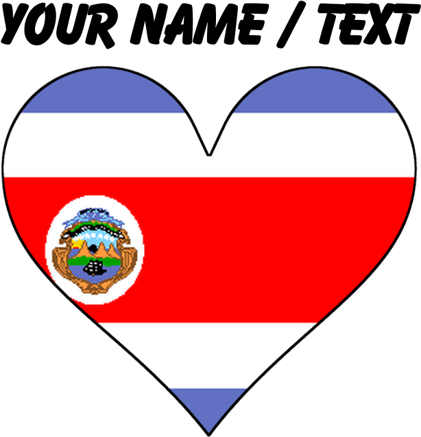 Custom Costa Rica Flag Heart T-shirt - Custom Costa Rica Flag Heart Mugs (700x700)