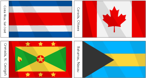 North American Flags Printables For Kids Part - World Flags Printable Pdf (500x386)
