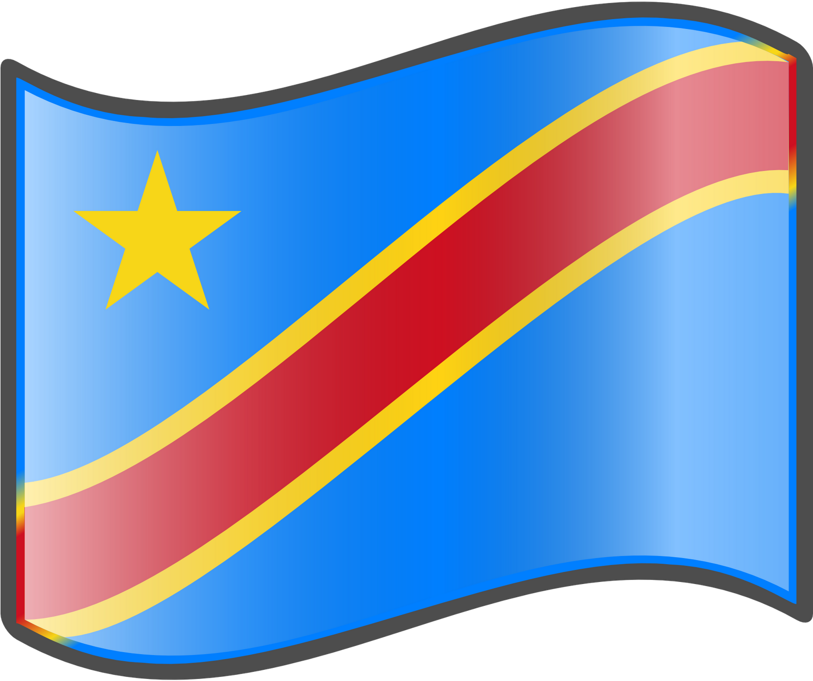 3d Graphics Wave Flag Of Democratic Republic Of Congo - Flag Of The Democratic Republic Of The Congo (1600x1600)