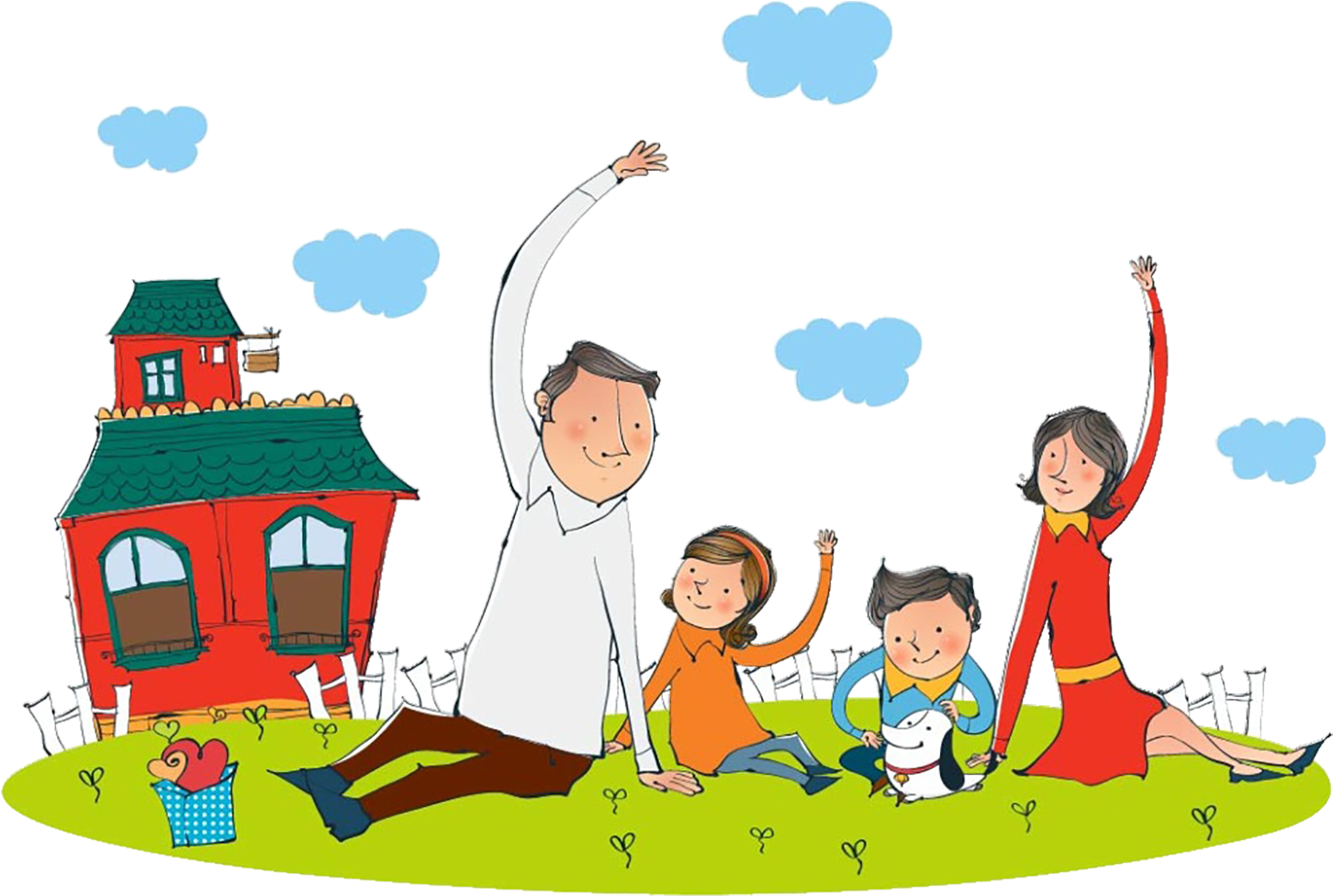 Cartoon Family Download - 家庭 卡通 (1500x1091)