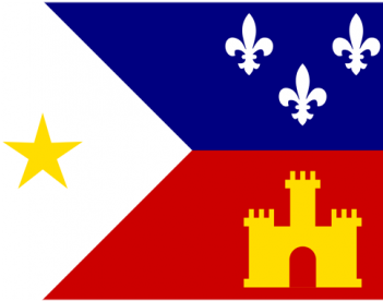 Acadiana Louisiana Cajun Flag Polyester 3×5 - Acadian Flag (350x435)