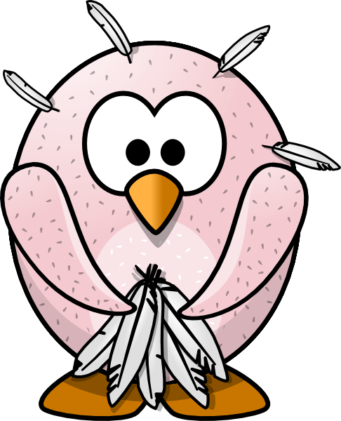 Cartoon Bird Without Feathers (486x600)