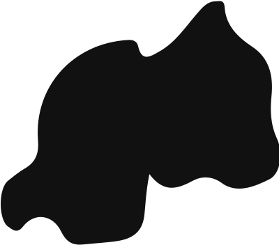 Rwanda Country Map Silhouette Vector - Rwanda Map Icon (400x400)