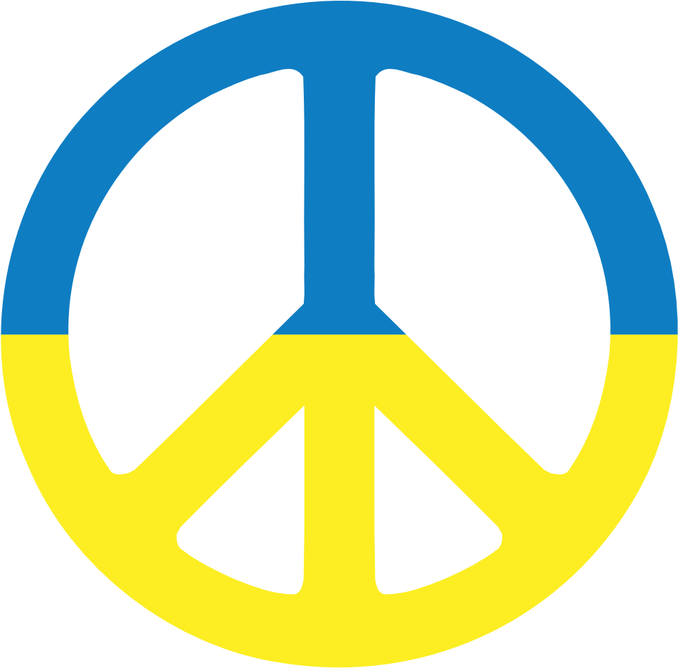 Footbridge Collapses Onto Road As Truck Crashes Into - Blue And Yellow Peace Sign (999x999)