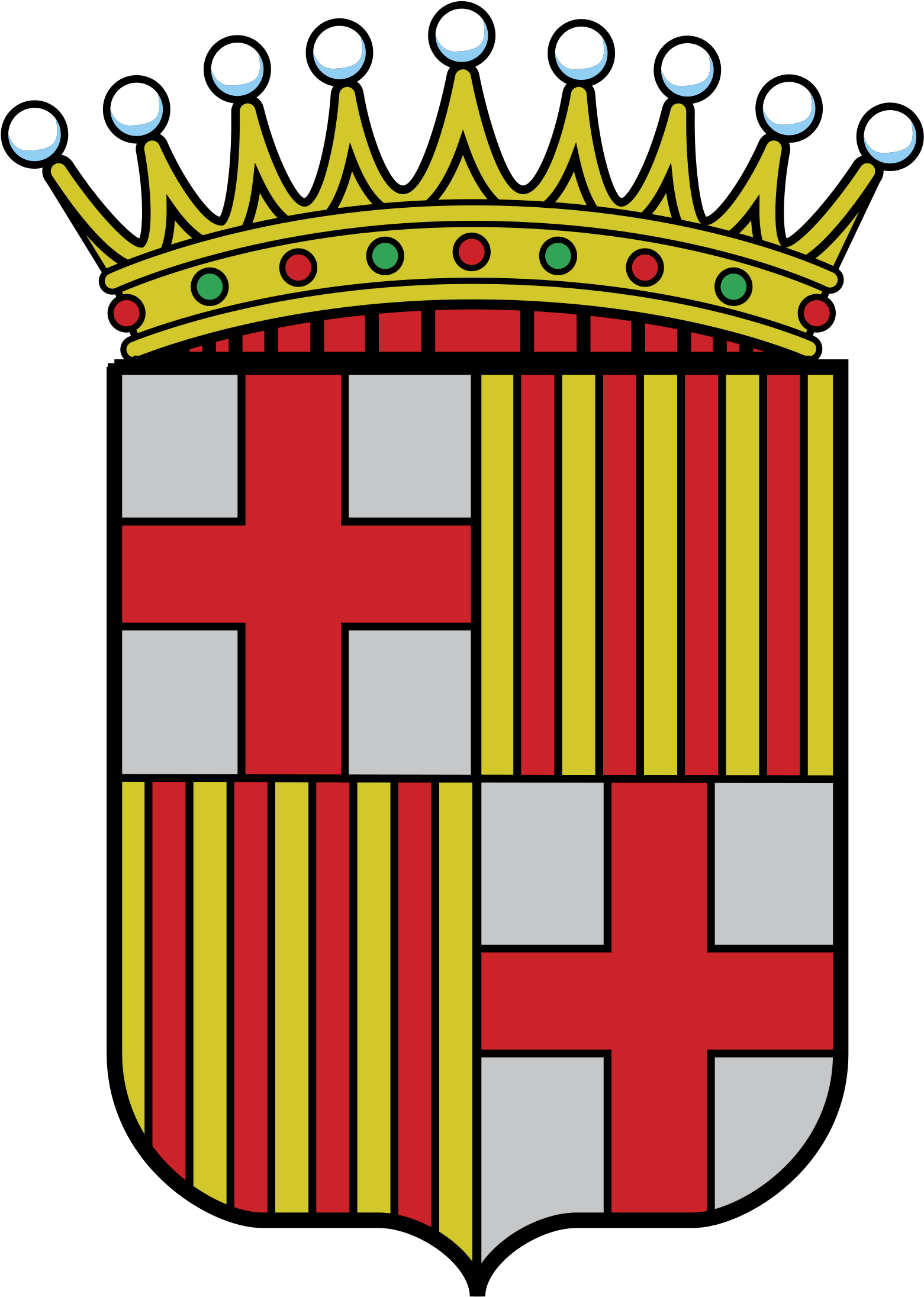 Barcelona Logo Png Transparent - Barcelona Coat Of Arms (2400x2400)