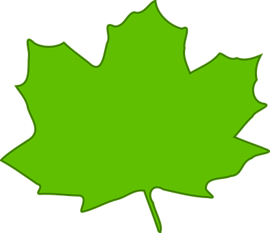 Maple, Leaf, Green, Plant, Nature - Cartoon Light Green Leaf (394x340)