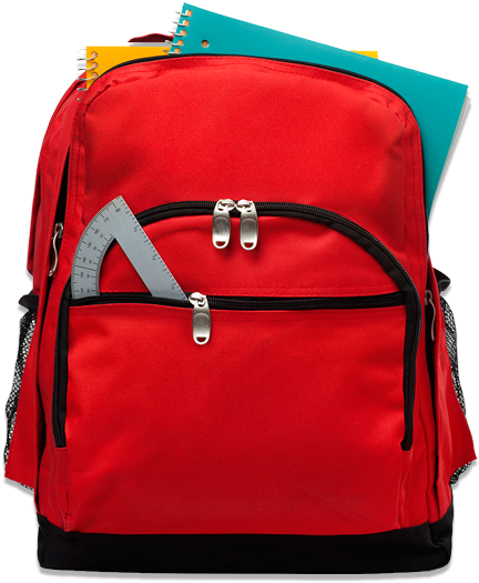 Thank You For Your Generosity - Back Pack With School Items (530x580)