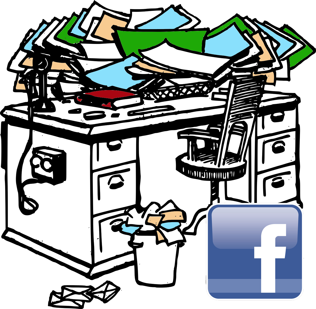 Facebook Genres For English Professors - National Clean Off Your Desk Day (1280x1252)
