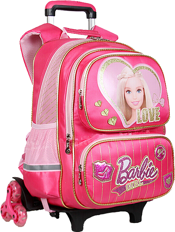 Barbie Trolley Bag Primary School Backpack Backpack - Hand Luggage (800x800)
