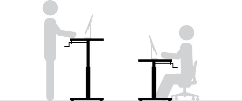 Height Adjustable Desk - Chair (800x336)