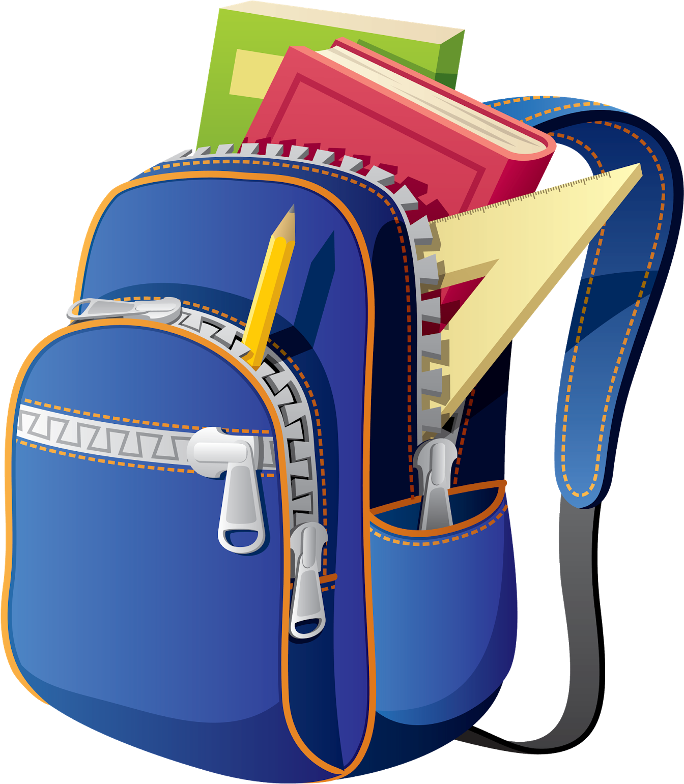 Backpack School Bag Clip Art - School Bag Images Free Download (1406x1600)