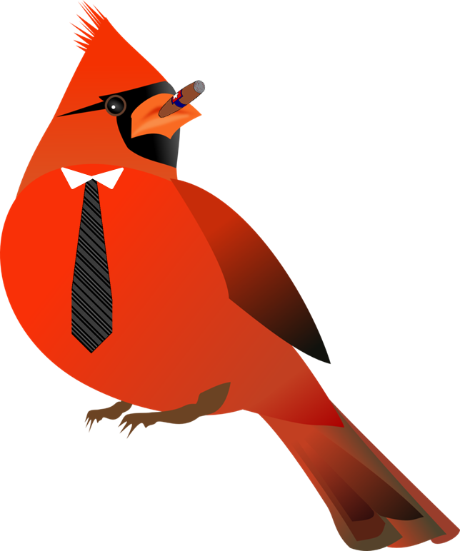 Corporate Fat Card - Free Cardinal Clip Art (644x772)