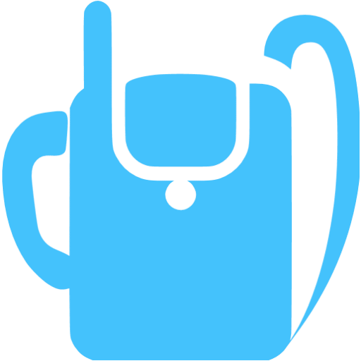 Caribbean Blue Military Backpack Radio Icon - Blue Backpack Icon (512x512)